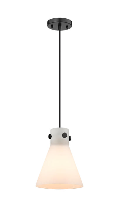 Innovations 410-1PS-BK-G411-8WH One Light Pendant, Matte Black