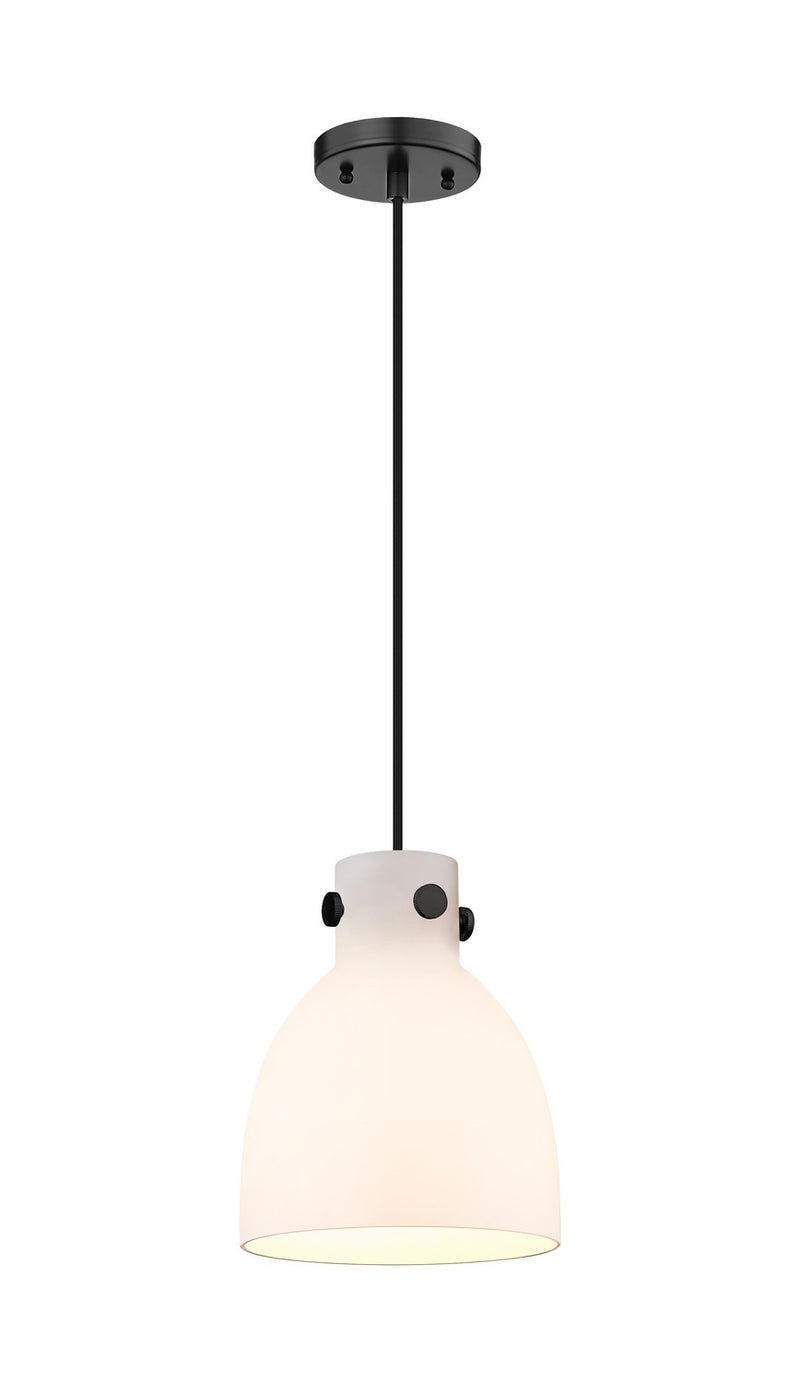 Innovations 410-1PS-BK-G412-8WH One Light Pendant, Matte Black