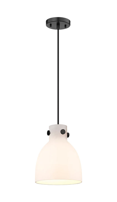 Innovations 410-1PS-BK-G412-8WH One Light Pendant, Matte Black
