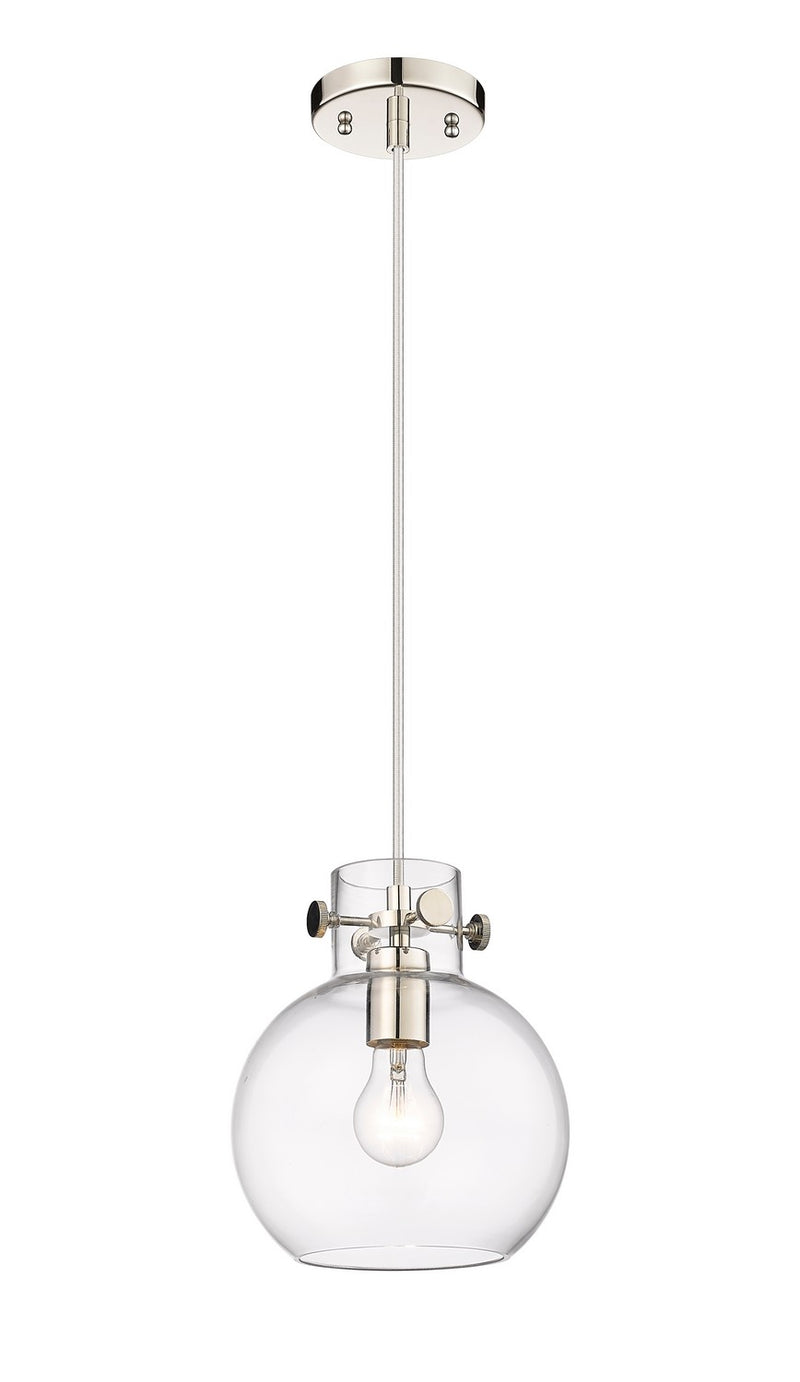 Innovations 410-1PS-PN-G410-8CL One Light Mini Pendant, Polished Nickel