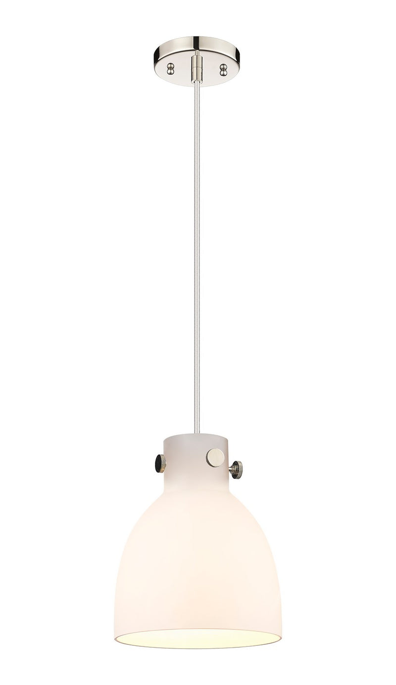 Innovations 410-1PS-PN-G412-8WH One Light Pendant, Polished Nickel