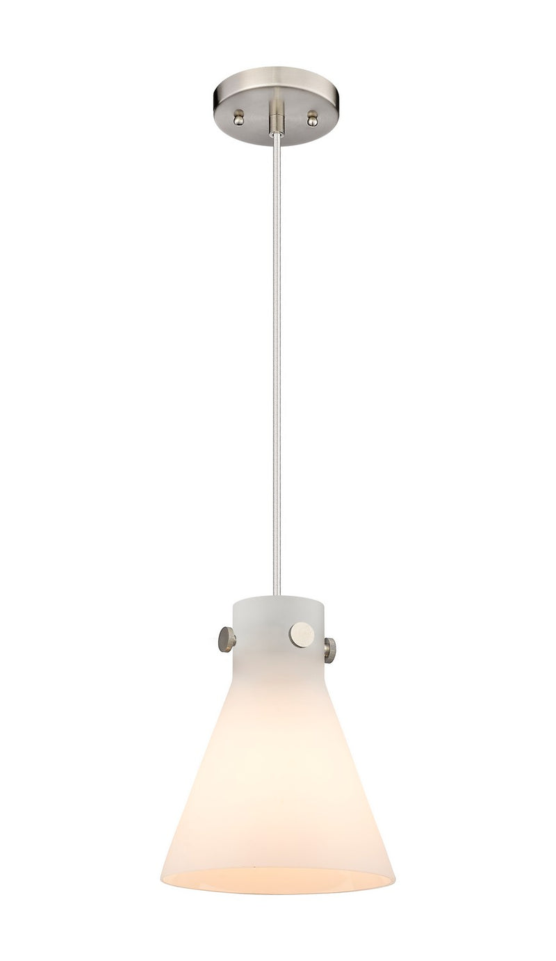 Innovations 410-1PS-SN-G411-8WH One Light Pendant, Brushed Satin Nickel