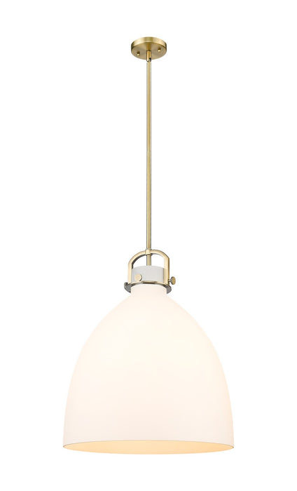 Innovations 410-1SL-BB-G412-18WH One Light Pendant, Brushed Brass