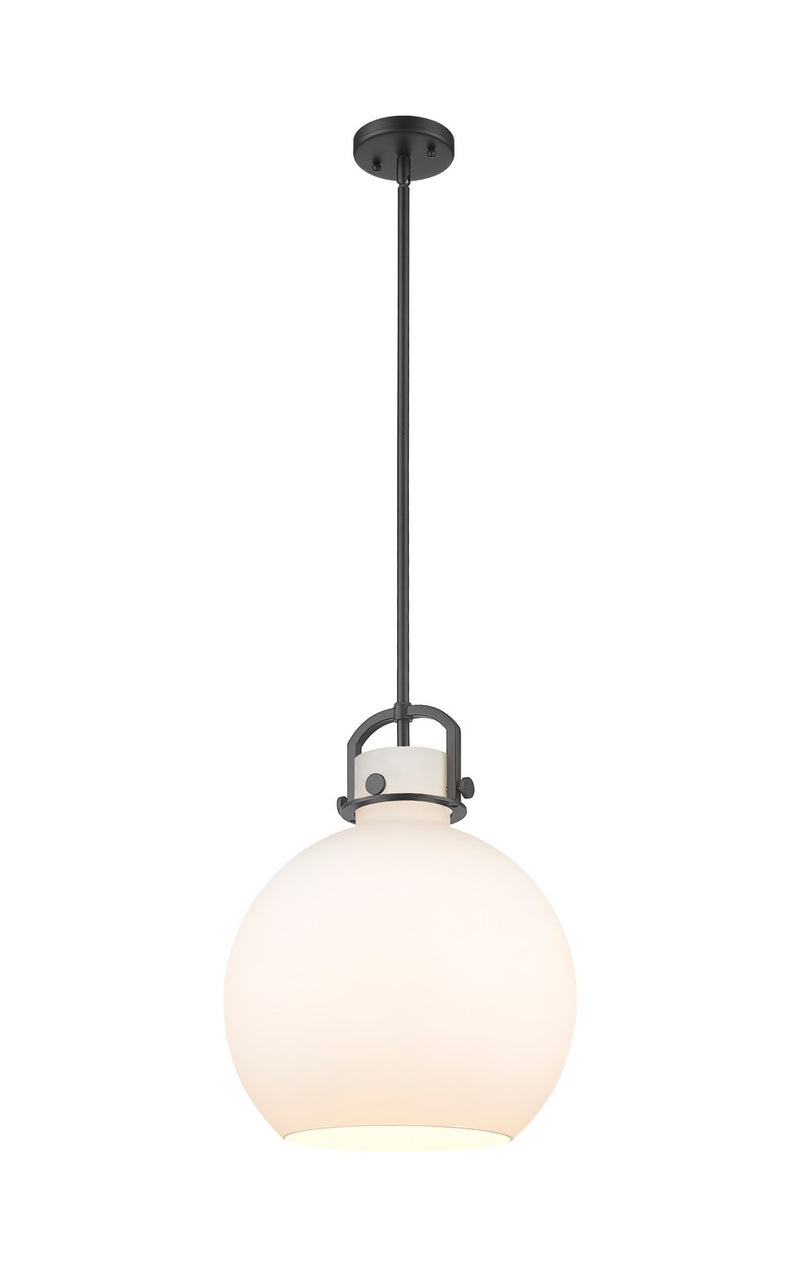 Innovations 410-1SL-BK-G410-14WH One Light Pendant, Matte Black