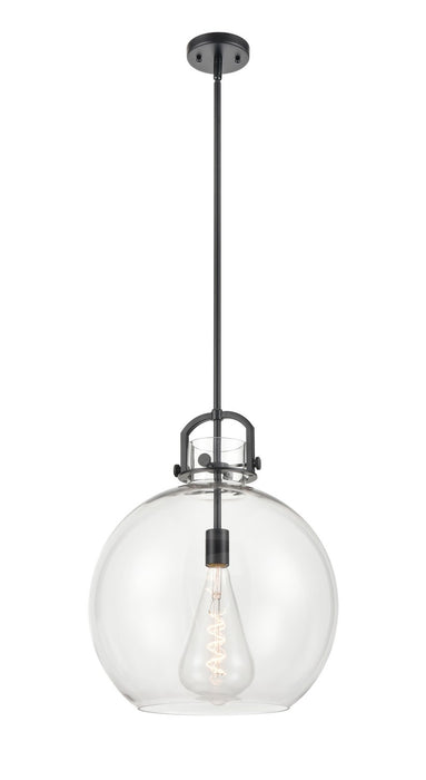 Innovations 410-1SL-BK-G410-16CL One Light Pendant, Matte Black