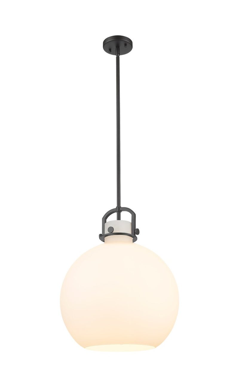 Innovations 410-1SL-BK-G410-16WH One Light Pendant, Matte Black
