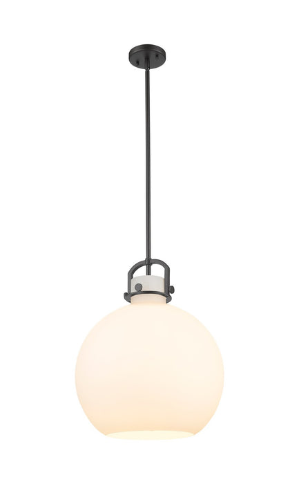 Innovations 410-1SL-BK-G410-16WH One Light Pendant, Matte Black