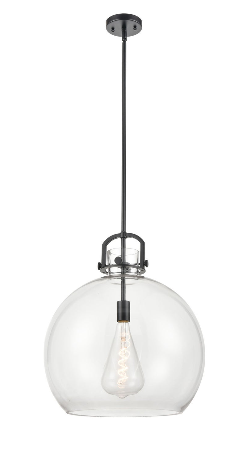 Innovations 410-1SL-BK-G410-18CL One Light Pendant, Matte Black
