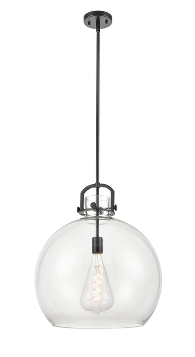 Innovations 410-1SL-BK-G410-18CL One Light Pendant, Matte Black