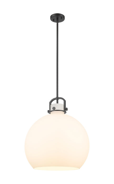 Innovations 410-1SL-BK-G410-18WH One Light Pendant, Matte Black