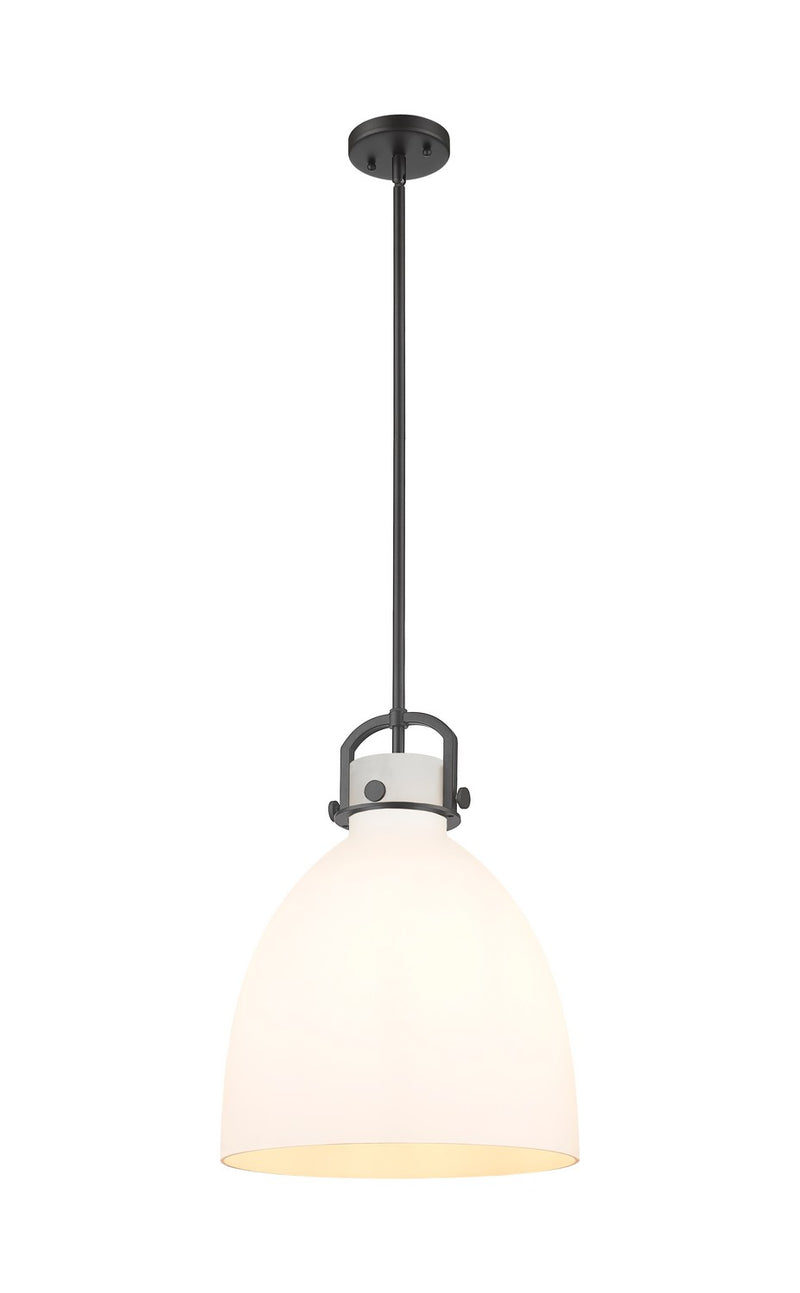 Innovations 410-1SL-BK-G412-14WH One Light Pendant, Matte Black