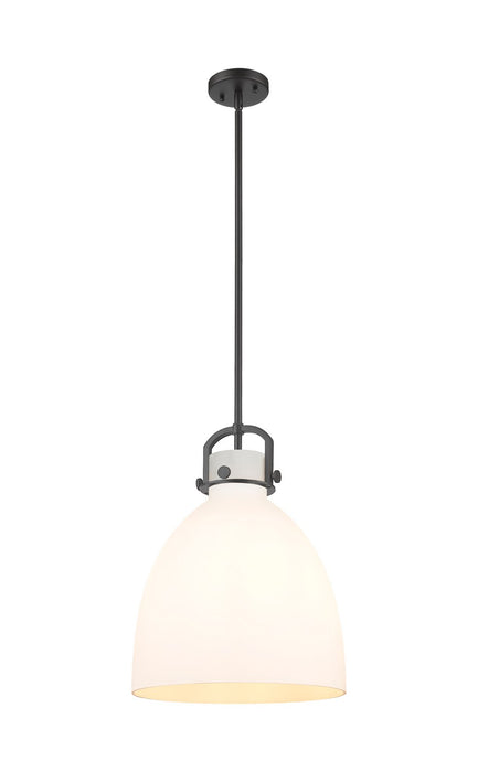 Innovations 410-1SL-BK-G412-14WH One Light Pendant, Matte Black