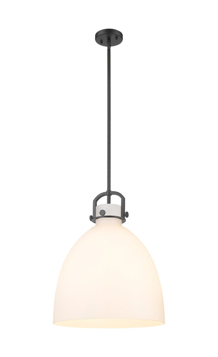 Innovations 410-1SL-BK-G412-16WH One Light Pendant, Matte Black
