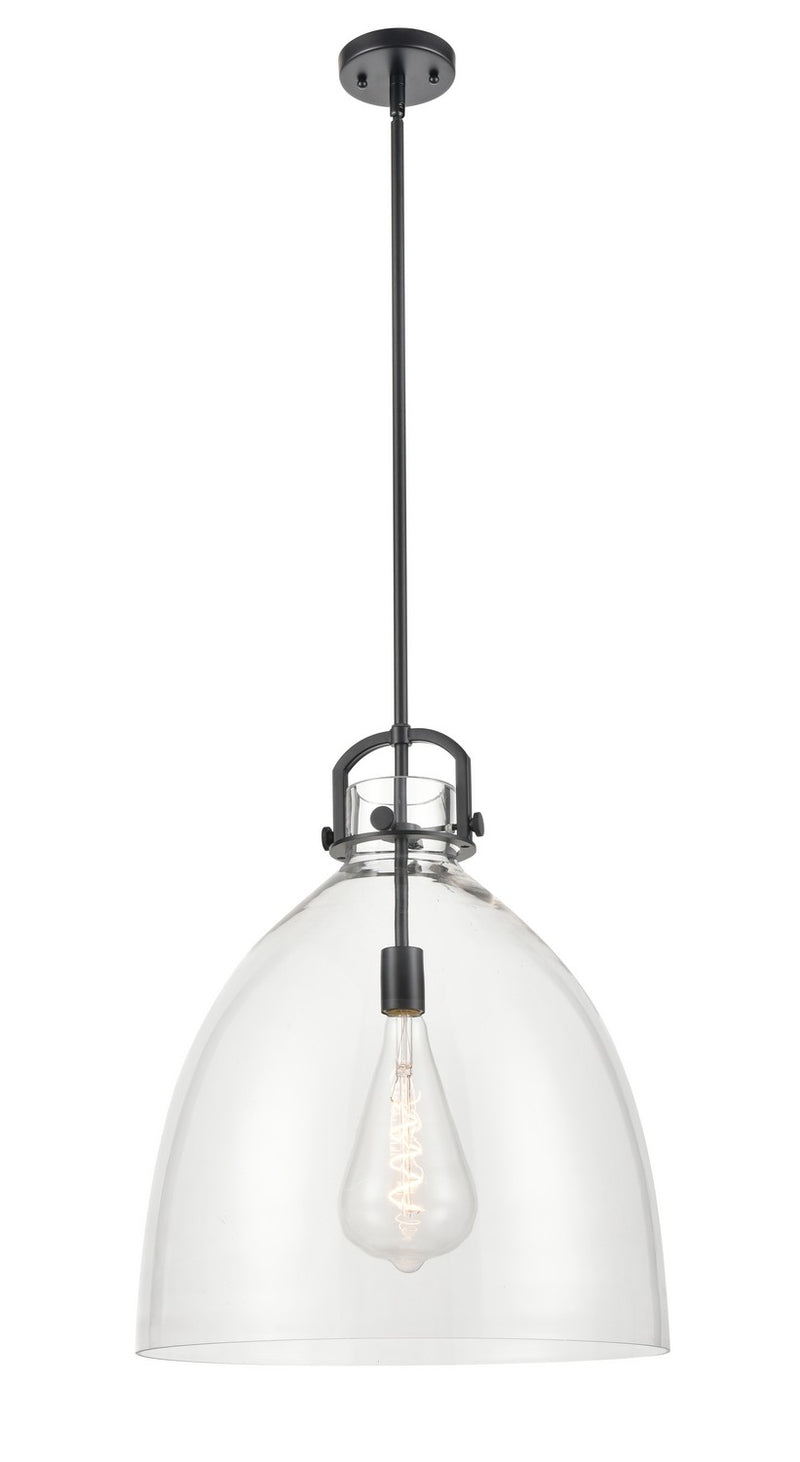 Innovations 410-1SL-BK-G412-18CL One Light Pendant, Matte Black