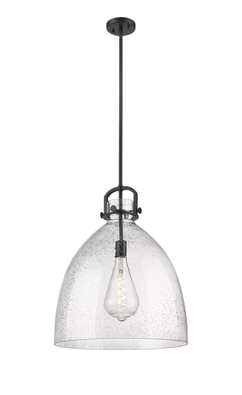 Innovations 410-1SL-BK-G412-18SDY One Light Pendant, Matte Black