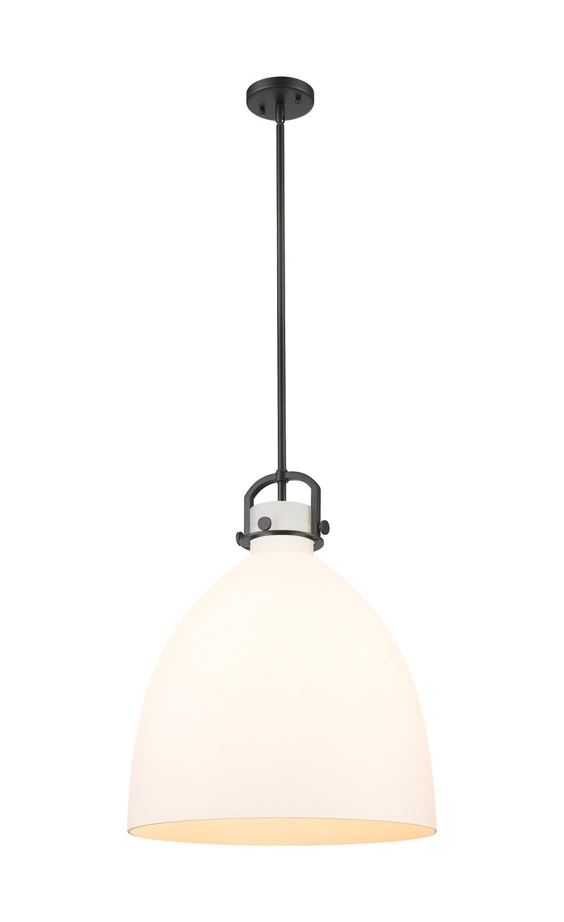 Innovations 410-1SL-BK-G412-18WH One Light Pendant, Matte Black
