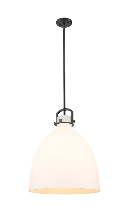 Innovations 410-1SL-BK-G412-18WH One Light Pendant, Matte Black
