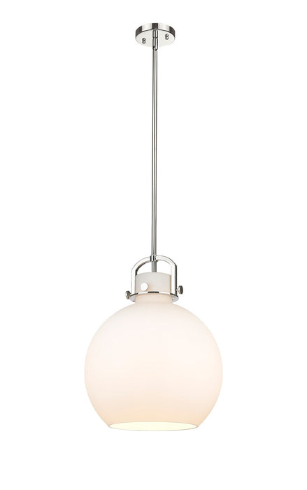 Innovations 410-1SL-PN-G410-14WH One Light Pendant, Polished Nickel
