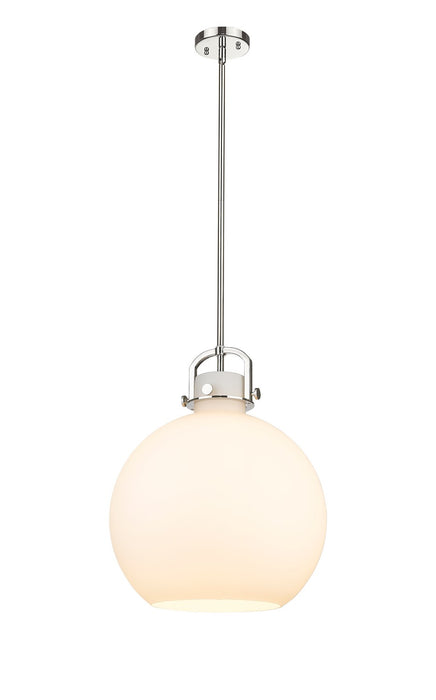 Innovations 410-1SL-PN-G410-16WH One Light Pendant, Polished Nickel