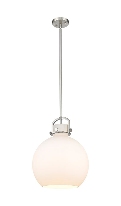 Innovations 410-1SL-SN-G410-14WH One Light Pendant, Satin Nickel