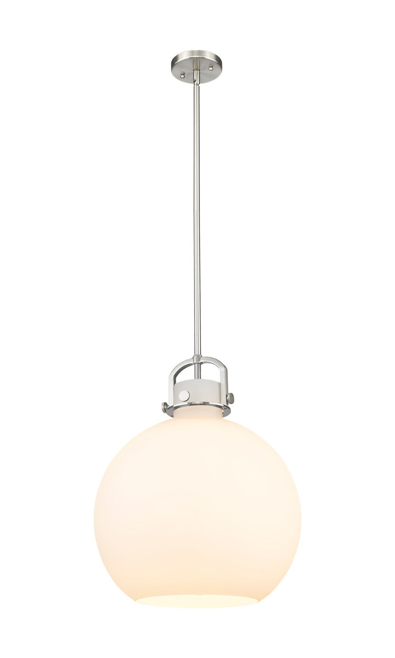 Innovations 410-1SL-SN-G410-16WH One Light Pendant, Satin Nickel