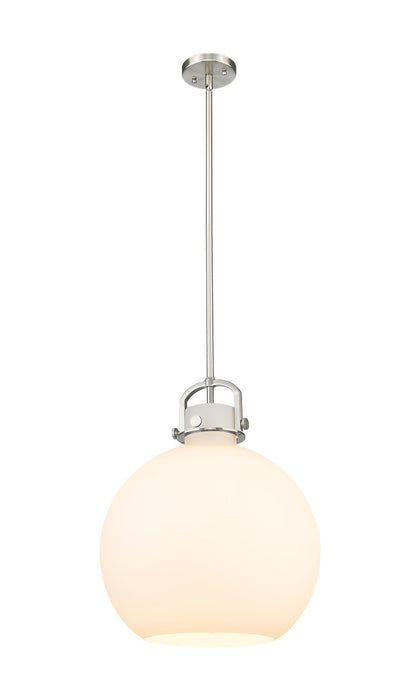 Innovations 410-1SL-SN-G410-16WH One Light Pendant, Satin Nickel