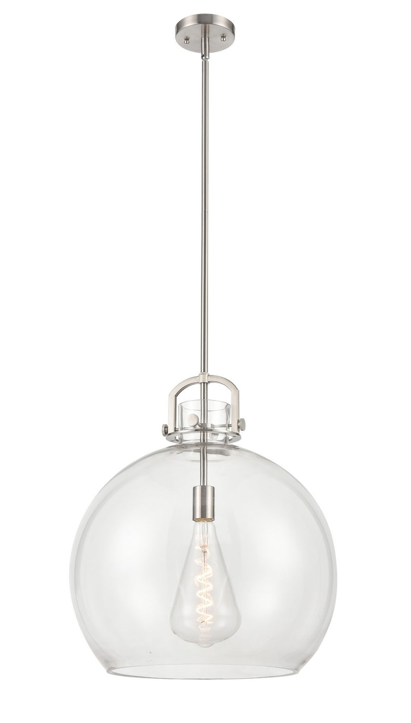 Innovations 410-1SL-SN-G410-18CL One Light Pendant, Satin Nickel