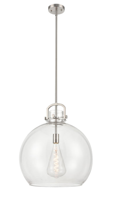 Innovations 410-1SL-SN-G410-18CL One Light Pendant, Satin Nickel