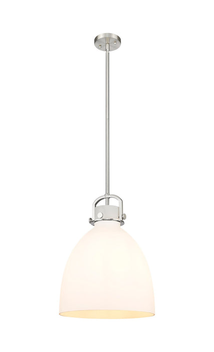 Innovations 410-1SL-SN-G412-14WH One Light Pendant, Satin Nickel