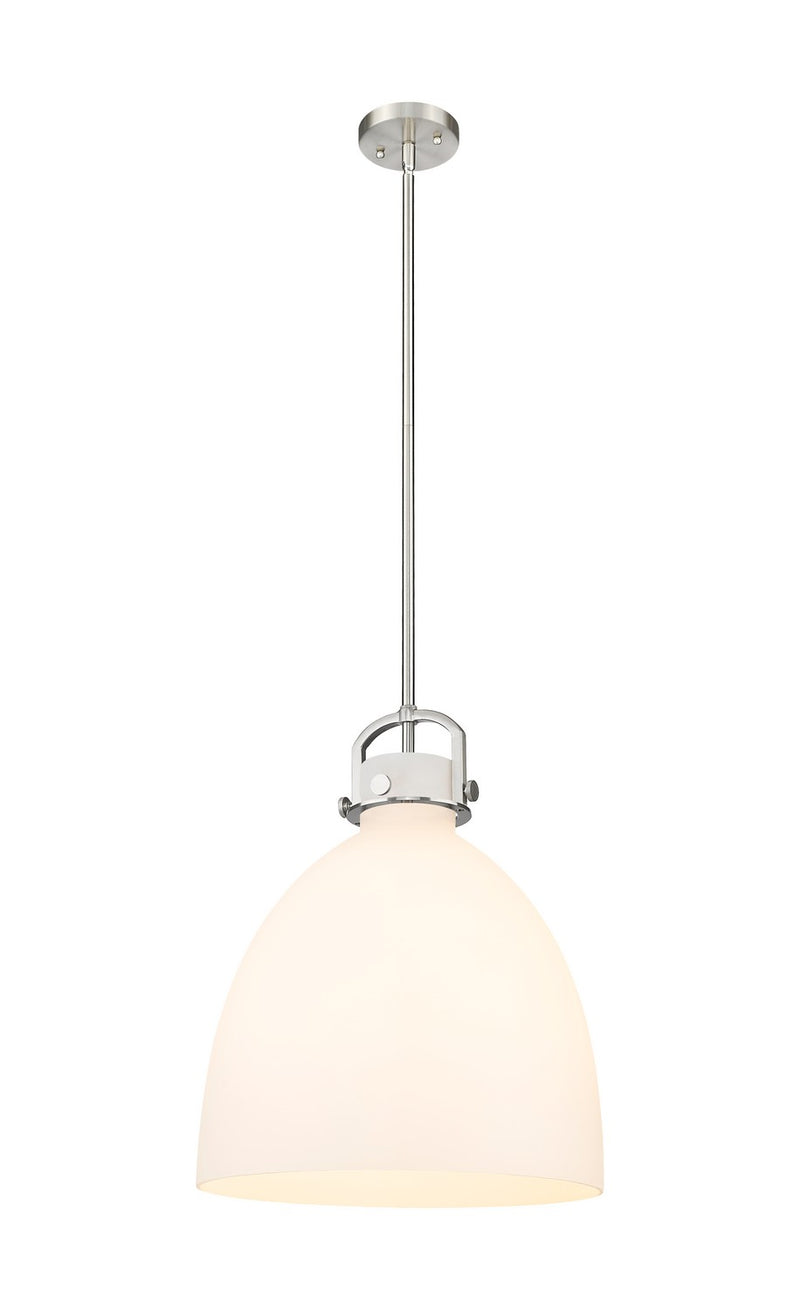 Innovations 410-1SL-SN-G412-16WH One Light Pendant, Satin Nickel