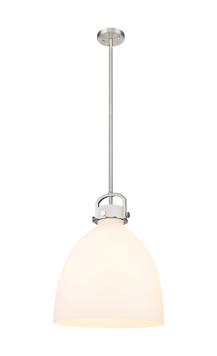 Innovations 410-1SL-SN-G412-16WH One Light Pendant, Satin Nickel
