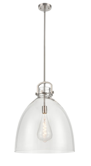 Innovations 410-1SL-SN-G412-18CL One Light Pendant, Satin Nickel