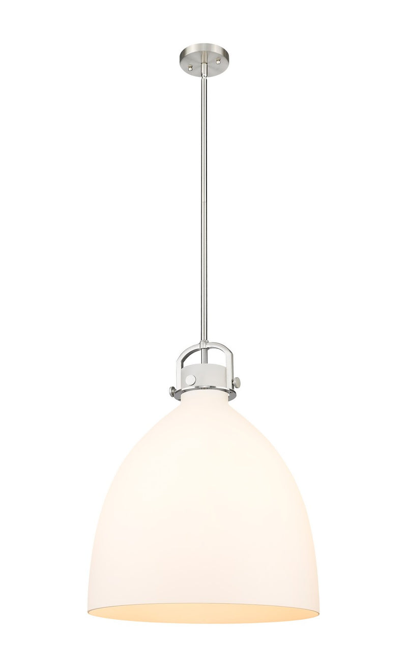 Innovations 410-1SL-SN-G412-18WH One Light Pendant, Satin Nickel
