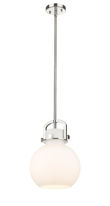 Innovations 410-1SM-PN-G410-10WH One Light Pendant, Polished Nickel