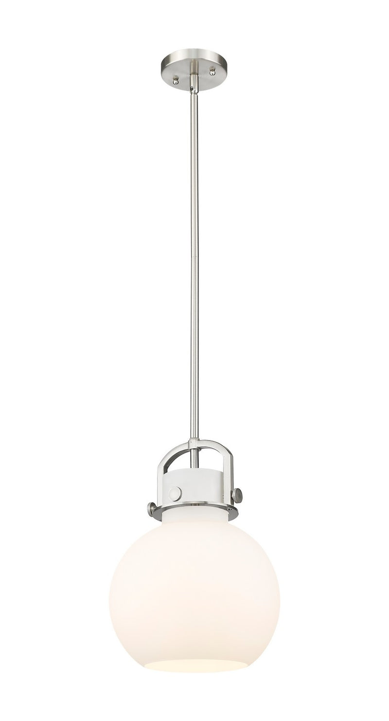 Innovations 410-1SM-SN-G410-10WH One Light Mini Pendant, Brushed Satin Nickel