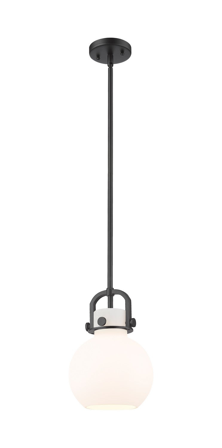 Innovations 410-1SS-BK-G410-8WH One Light Pendant, Matte Black
