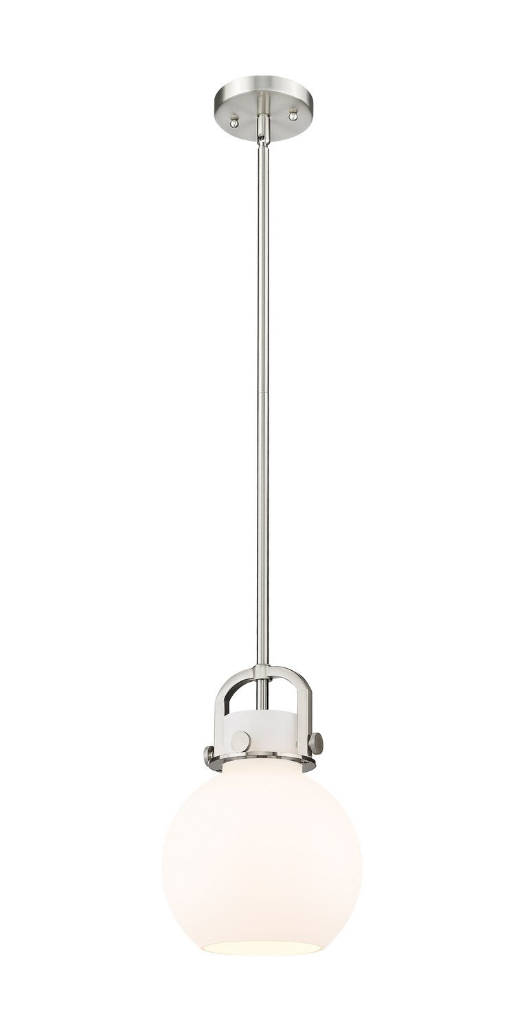 Innovations 410-1SS-SN-G410-8WH One Light Pendant, Satin Nickel