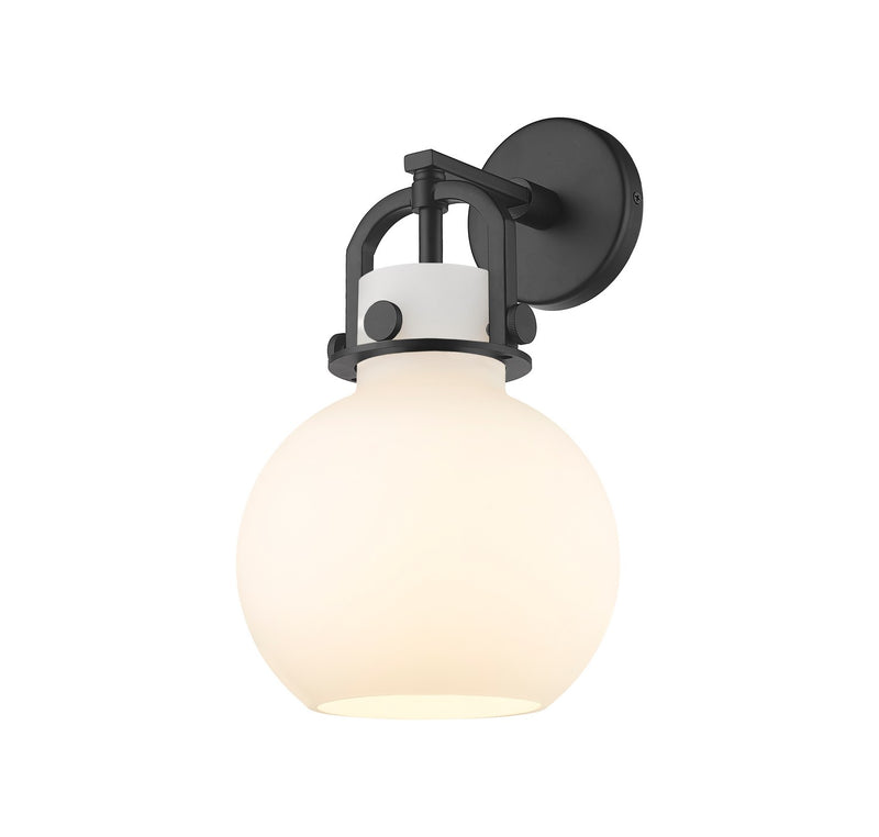 Innovations 410-1W-BK-G410-8WH One Light Wall Sconce, Matte Black