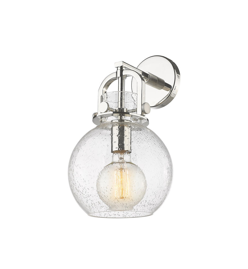 Innovations 410-1W-PN-G410-8SDY One Light Wall Sconce, Polished Nickel