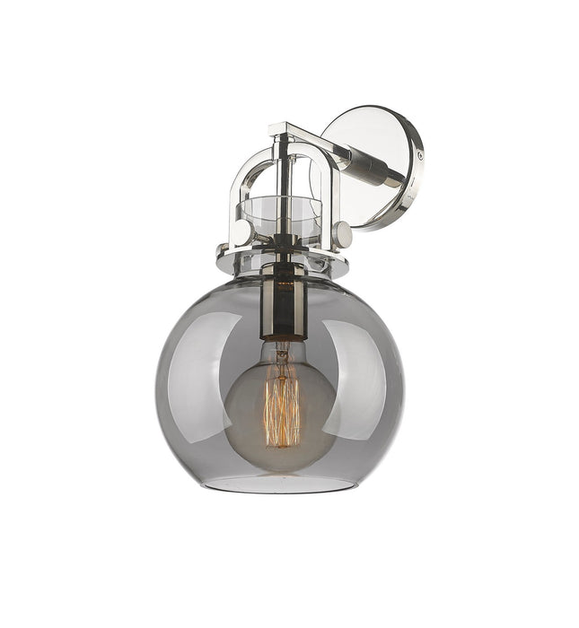 Innovations 410-1W-PN-G410-8SM One Light Wall Sconce, Polished Nickel