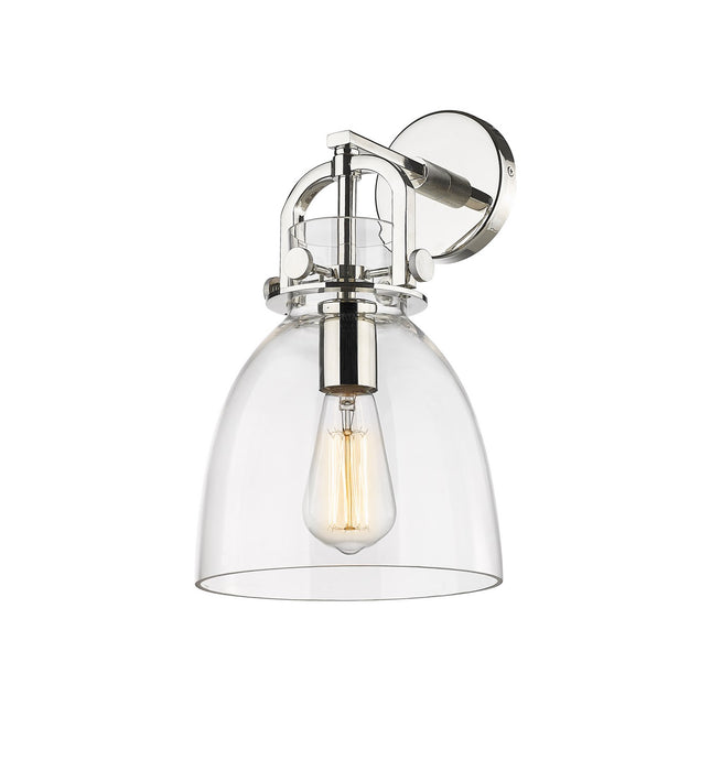 Innovations 410-1W-PN-G412-8CL One Light Wall Sconce, Polished Nickel