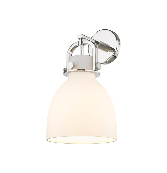 Innovations 410-1W-PN-G412-8WH One Light Wall Sconce, Polished Nickel
