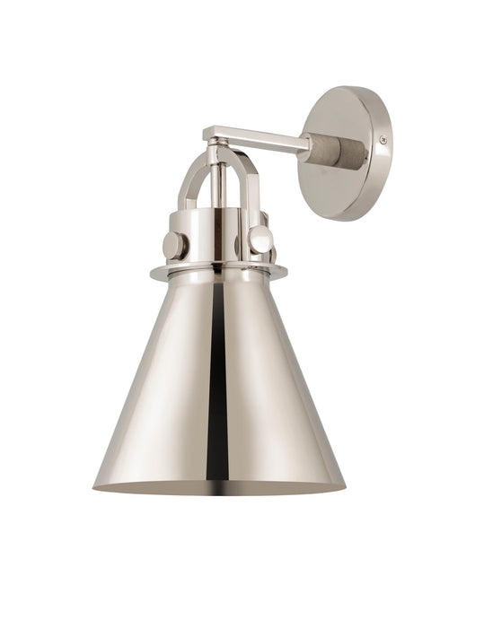 Innovations 410-1W-PN-M411-8PN One Light Wall Sconce, Polished Nickel