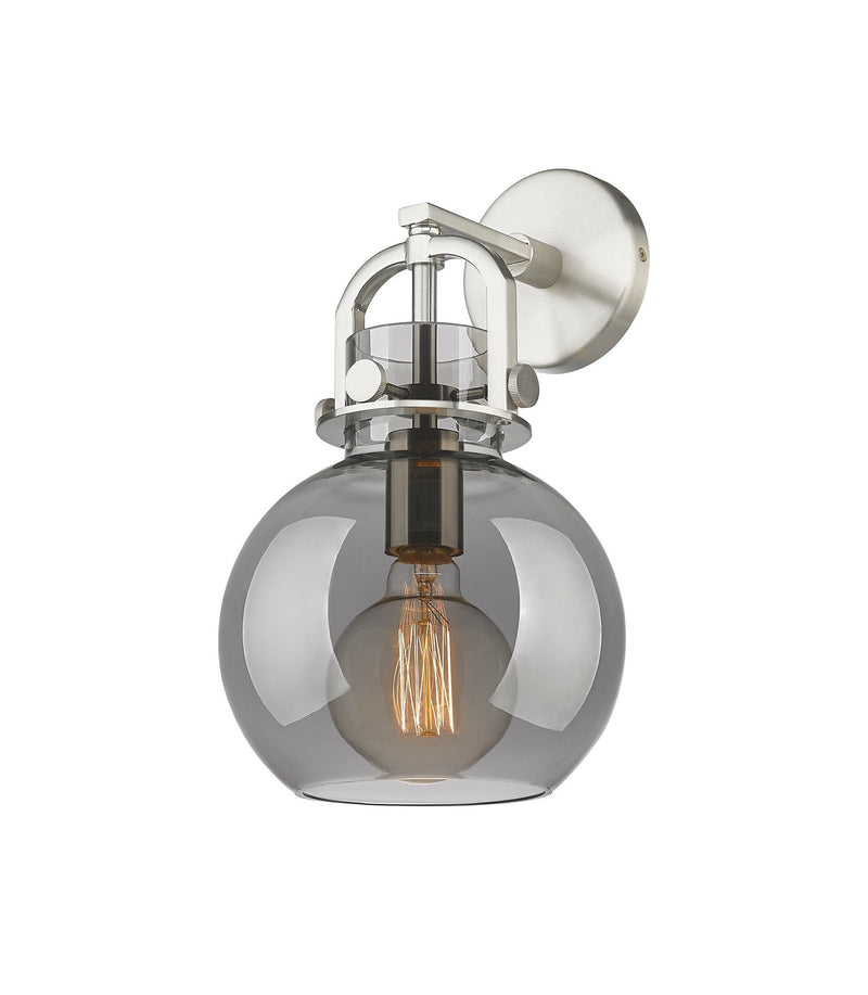 Innovations 410-1W-SN-G410-8SM One Light Wall Sconce, Brushed Satin Nickel