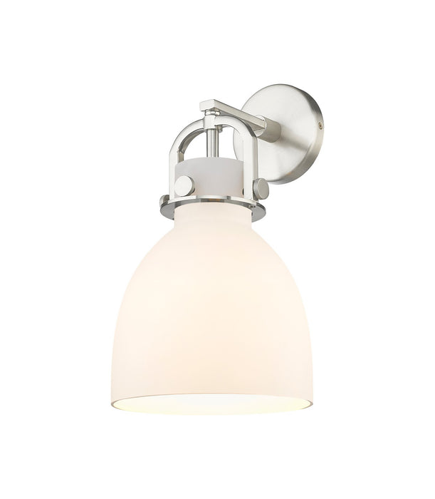 Innovations 410-1W-SN-G412-8WH One Light Wall Sconce, Satin Nickel