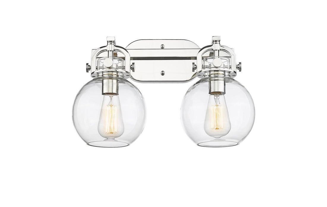 Innovations 410-2W-PN-G410-7CL Two Light Bath Vanity, Polished Nickel