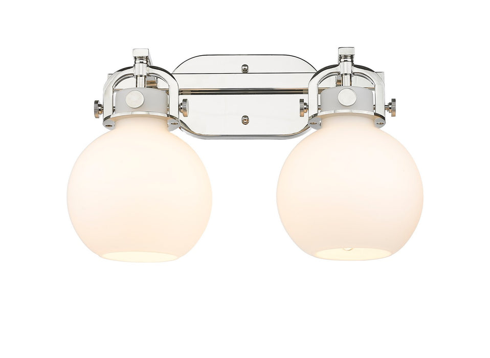 Innovations 410-2W-PN-G410-7WH Two Light Bath Vanity, Polished Nickel