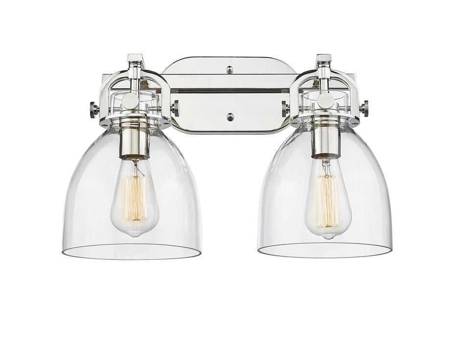 Innovations 410-2W-PN-G412-7CL Two Light Bath Vanity, Polished Nickel