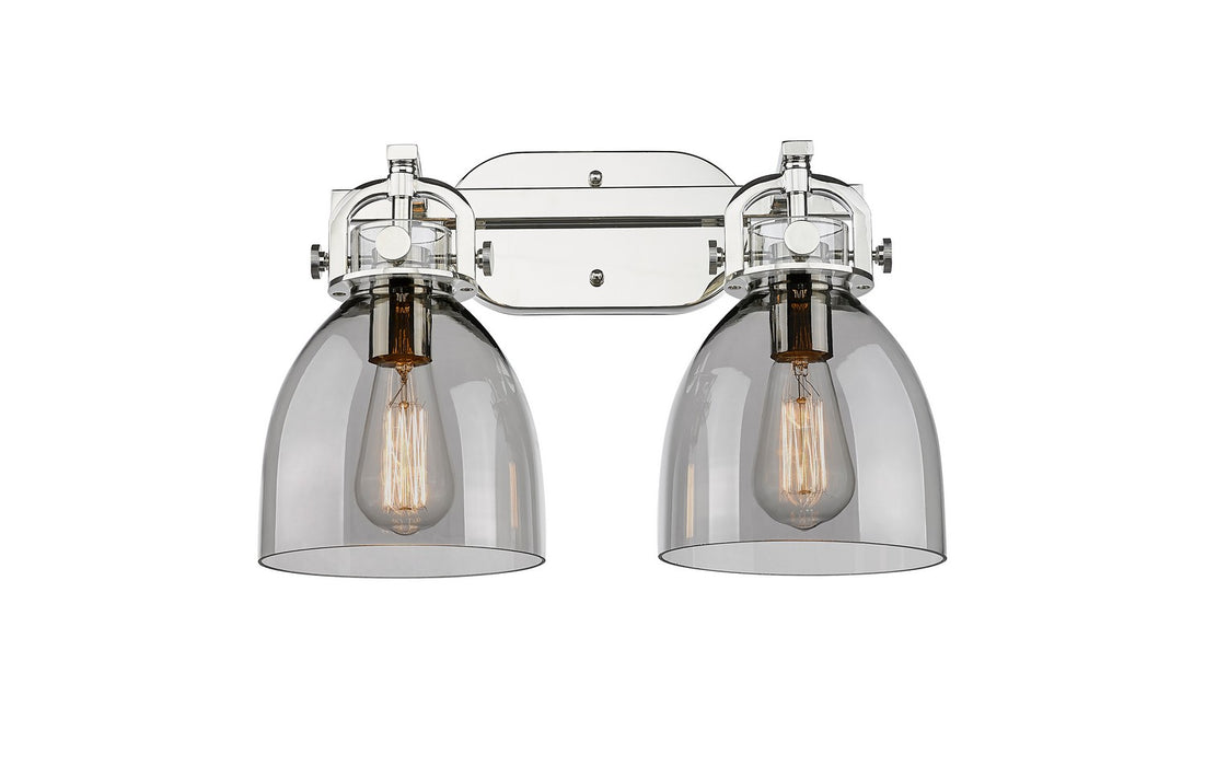 Innovations 410-2W-PN-G412-7SM Two Light Bath Vanity, Polished Nickel