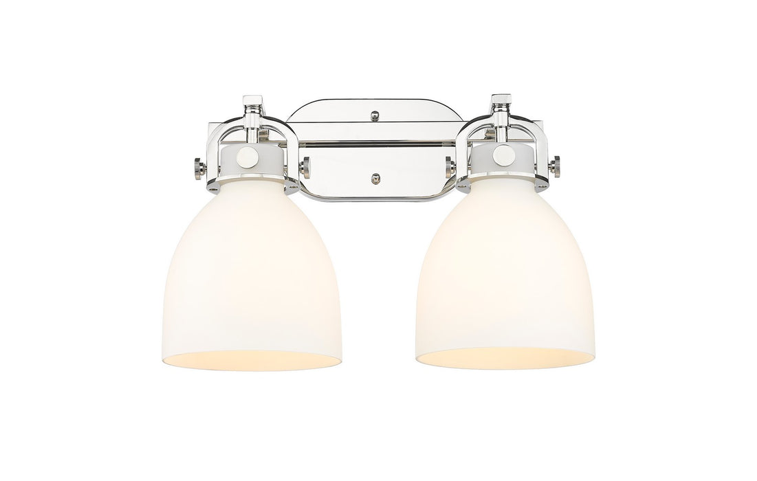 Innovations 410-2W-PN-G412-7WH Two Light Bath Vanity, Polished Nickel